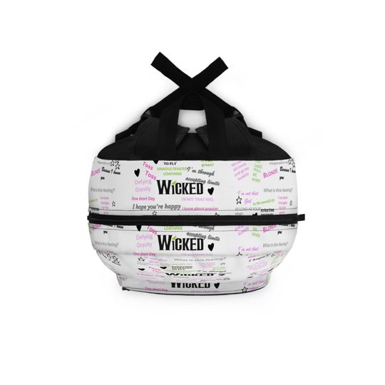 Wicked the Musical Inspired sayings Pink Backpack