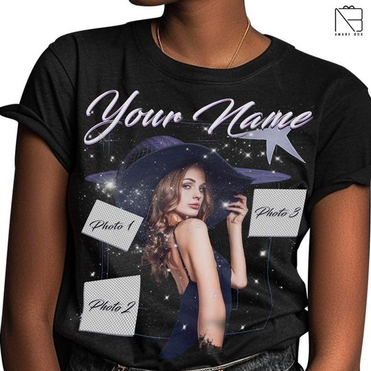 Custom Your Photos Own Bootleg Idea Amare Box 90s Shirt, Insert Your Design