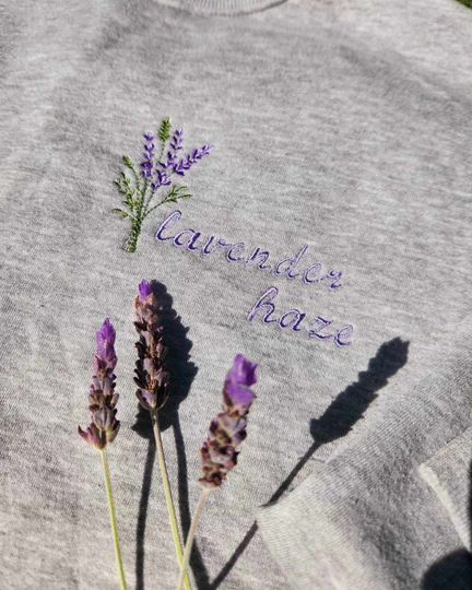 Lavender Haze Embroidered Crewneck