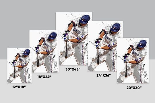 Corey Seager Texas Rangers Poster Baseball Wall Art UnFramed Print Home Decor