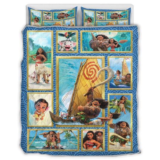 Moana Princess Bed Set - Disney Bedding for Kids