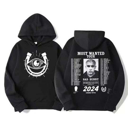 Bad Bunny The Most Wanted 2024 Tour Hoodies