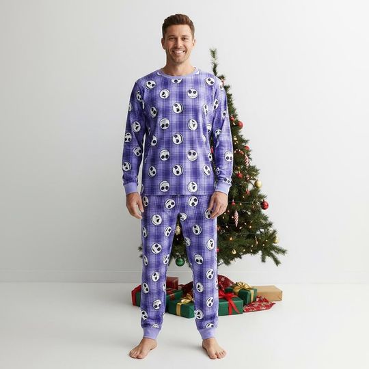 Jack Skellington Family Pajamas Set - Halloween Long Pajamas, Spooky Sleepwear, Matching Nightwear for Family