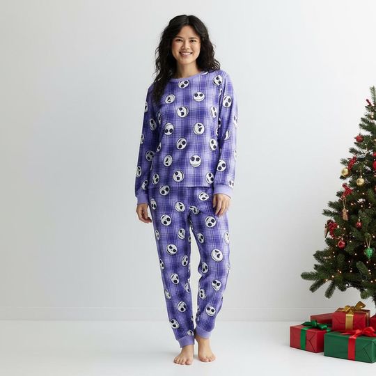 Jack Skellington Family Pajamas Set - Halloween Long Pajamas, Spooky Sleepwear, Matching Nightwear for Family