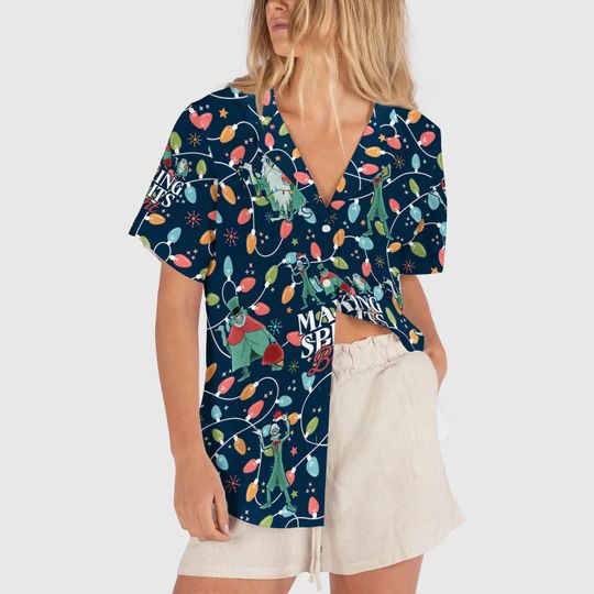 Christmas Lights Disney Hawaiian Shirt, Haunted Mansion Shirt
