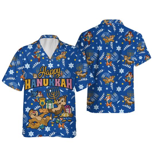 Disney Chip n Dale Happy Hanukkah 2024 Hawaiian