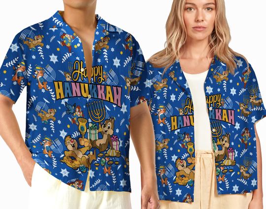 Disney Chip n Dale Happy Hanukkah 2024 Hawaiian