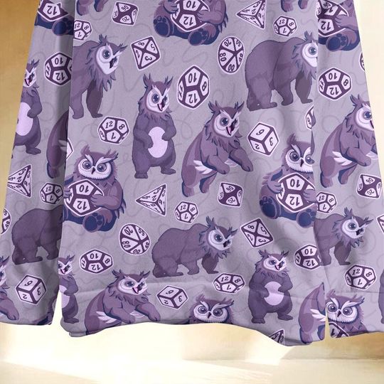 Owlbear Dice Hoodie - Fantasy Game Dungeon Master 3D