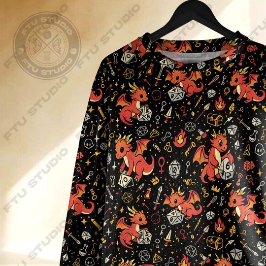 Dragon Dice Hoodie: Fantasy Gaming Sweatshirt, Dungeon Master Gift