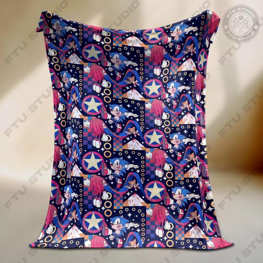Hedgehog Blanket, Video Game Blanket, Anime Gifts