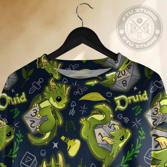 Dragon Druid Hoodie: Dungeon Master Gaming Sweatshirt