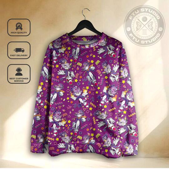 Blaze Cat 3D Hoodie Sweatshirt, Anime Fantasy Game Collection
