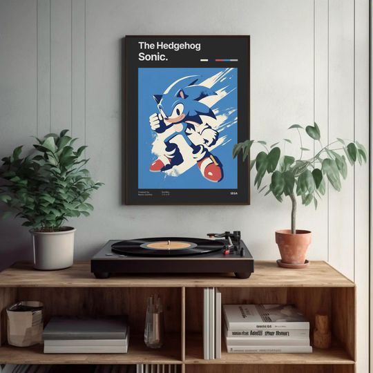 Sonic poster retrogaming, Sonic running, Sonic poster, Super smash bros
