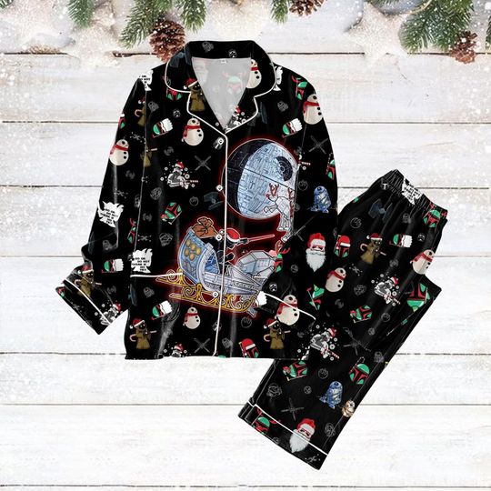 Disney Star Wars Christmas Pajamas, Space Ship Battle Pajamas Set