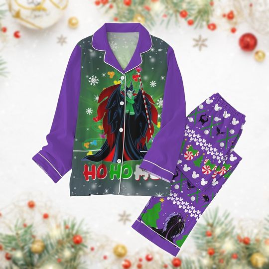 Maleficent Christmas Thick Pajamas, Disneyland Villains Pyjamas
