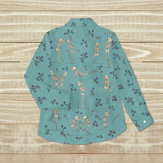Dancing Skeleton Summer Blouse Shirt