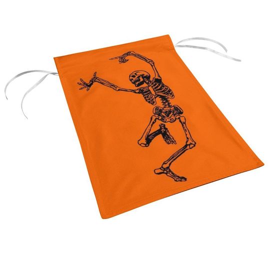 Dancing Skeleton Halloween Garden Flag - Spooky Fall Yard Decor