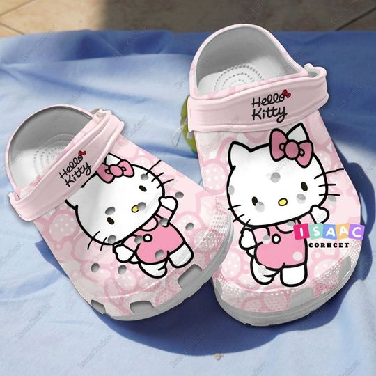 Hello Kitty Sandals, Hello Kitty Summer Shoes, Cartoon Slippers, Pink Cat Sandals, Gift For Hello Kitty Lovers, Kitty Cat Slippers