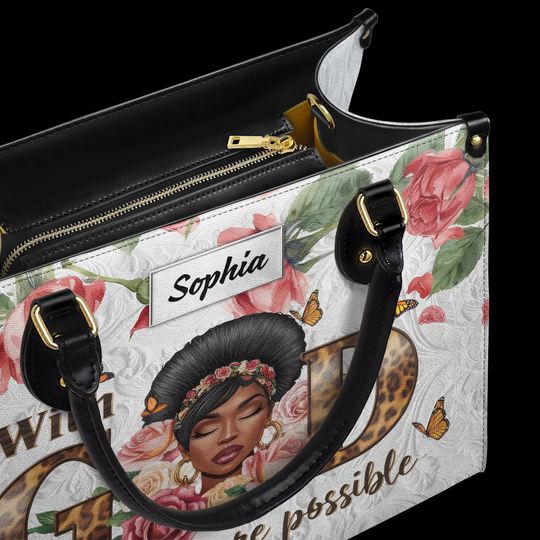 Leather Handbag Vibrant Skull Romance