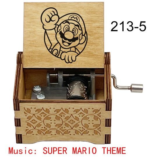 Super Mario Music Box: Nostalgic 18-Note Wood Gift