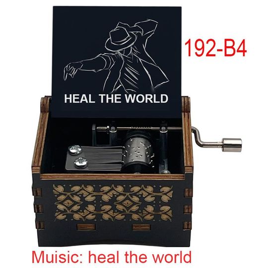 Michael Jackson Music Box: "Heal the World" Birch Wood Keepsake