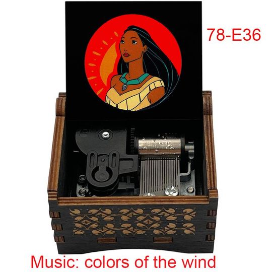 Pocahontas Music Box: Color of the Wind, Birch Wood
