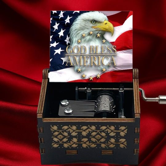God Bless America Music Box: Vintage Patriotic Gift