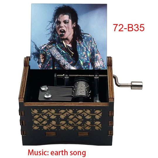 Michael Jackson Earth Music Box: Custom Engraved Birch Plywood