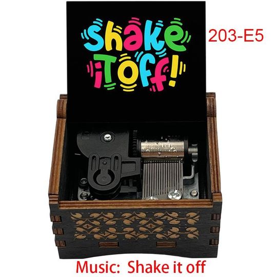 Shake it Off Music Box: Birch Wood, 18-Note Movement