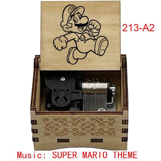 Super Mario Music Box: Nostalgic 18-Note Wood Gift