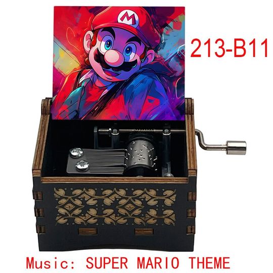 Super Mario Music Box: Nostalgic 18-Note Wood Gift
