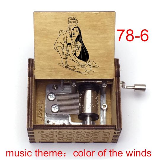 Pocahontas Music Box: Color of the Wind, Birch Wood