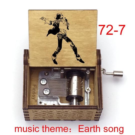 Michael Jackson Earth Music Box: Custom Engraved Birch Plywood