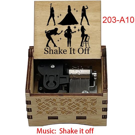 Shake it Off Music Box: Birch Wood, 18-Note Movement