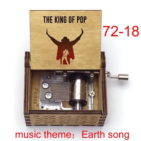 Michael Jackson Earth Music Box: Custom Engraved Birch Plywood