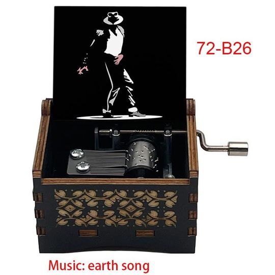 Michael Jackson Earth Music Box: Custom Engraved Birch Plywood