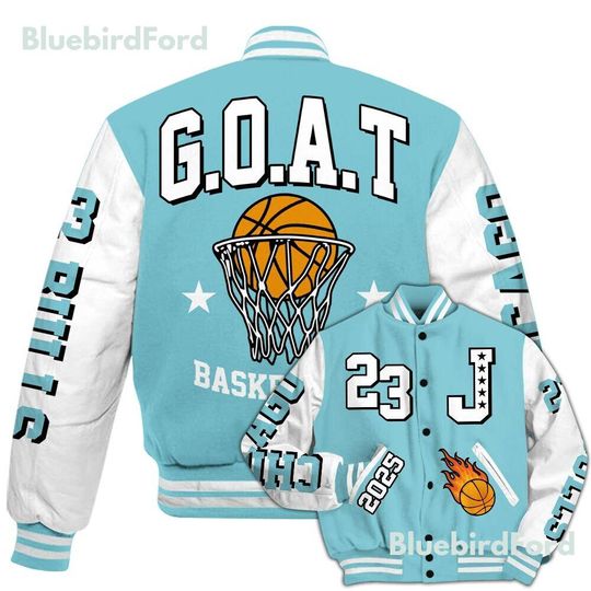 Dunkare Low Legend Blue 11s Baseball Varsity Jacket, Chicago 23 Basketball All Over Print Letterman Jackets