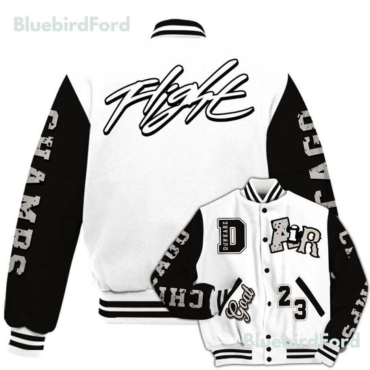 Dunkare Retro Reverse Metallic 5s Baseball Varsity Jacket, AIR Number 23 GOAT Graphic All Over Print Letterman Jackets