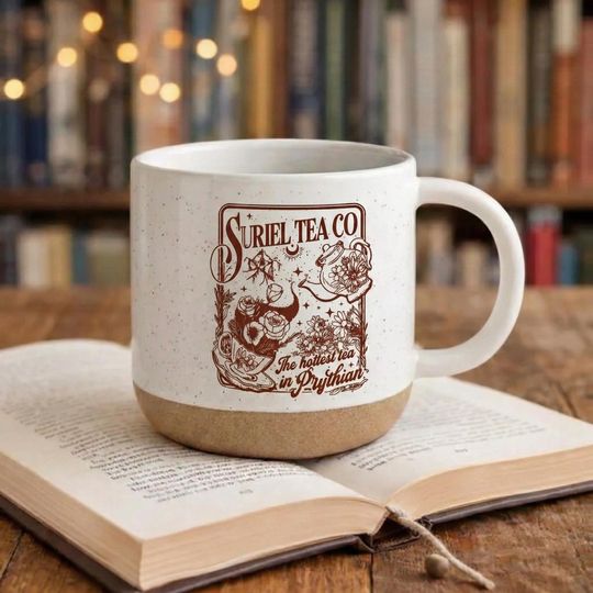 Suriel Tea Coffee Mug, ACOTAR Pottery Mug, Coffee Mug For Book Lovers, Fantasy Lover Gifts, Romantasy Pottery Mug, Velaris Pottery Mug