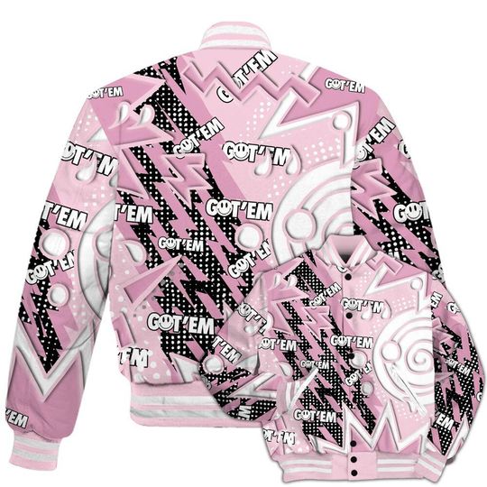 Orchid 4s Varsity Jacket, Streetwear Varsity Jacket, Retro Vintage 90s Varsity Jackets