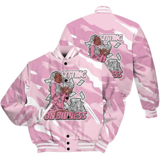Orchid 4s Varsity Jacket, Streetwear Varsity Jacket, Bidness Colored Varsity Jackets