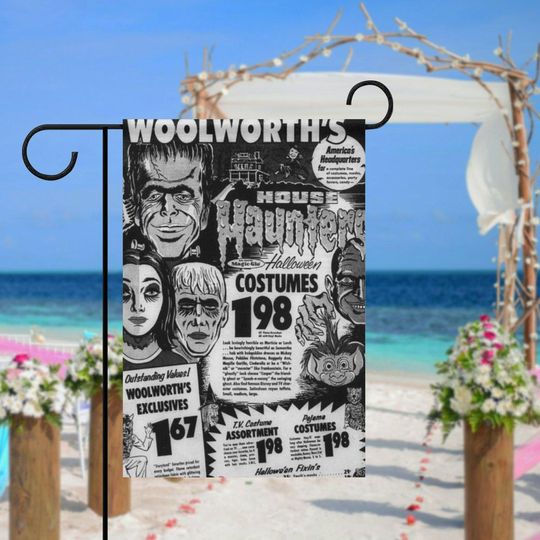 Woolworth's Halloween Garden Flag | Spooky Outdoor Decor