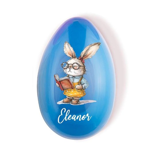 Personalized Cute Easter Bunny Dream Jobs Jumbo Easter Egg with Name, Easter Basket Stuffer Candy Box Gift for Kids