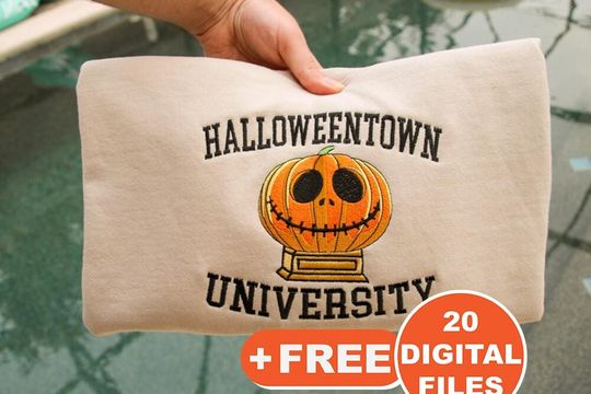 Halloweentown University Embroidered Sweater Inspired