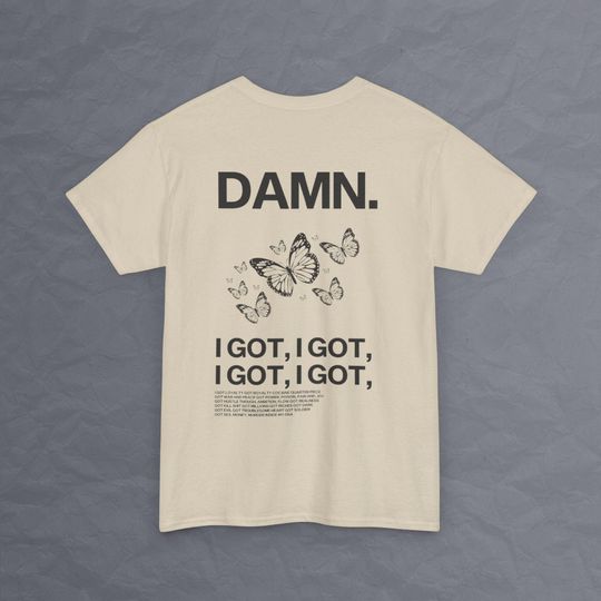 Kendrick Lamar  Kendrick Graphic  DAMN Double Sided T Shirt