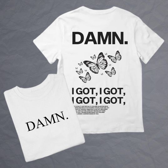 Kendrick Lamar  Kendrick Graphic  DAMN Double Sided T Shirt