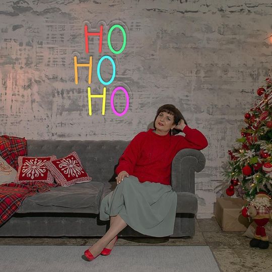 HOHOHO Neon Sign: Rainbow Christmas Wall Decor
