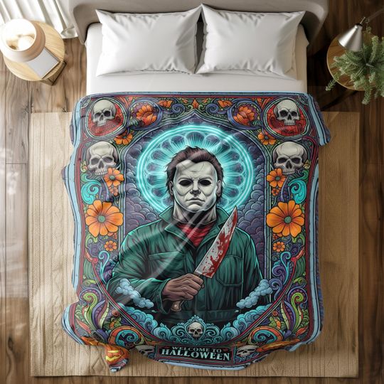 Michael Myers Halloween Blanket: Gothic Horror Movie Throw