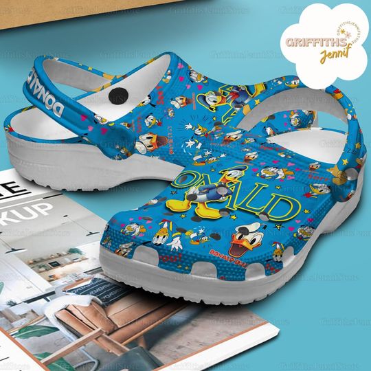 Donald Duck Shoes, Donald Sandals, Disney Donald Clogs