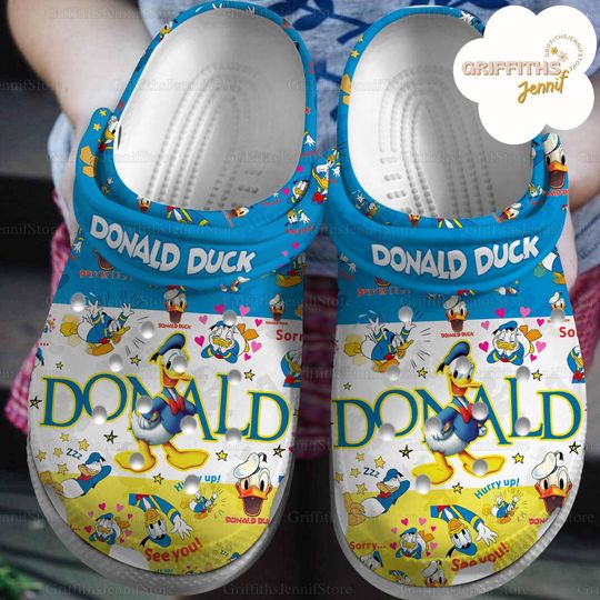Donald Duck Shoes, Donald Sandals, Disney Donald Clogs